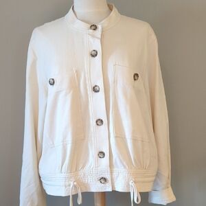 Rails Cream Button-Up Utility Jacket. Size XL. NEW